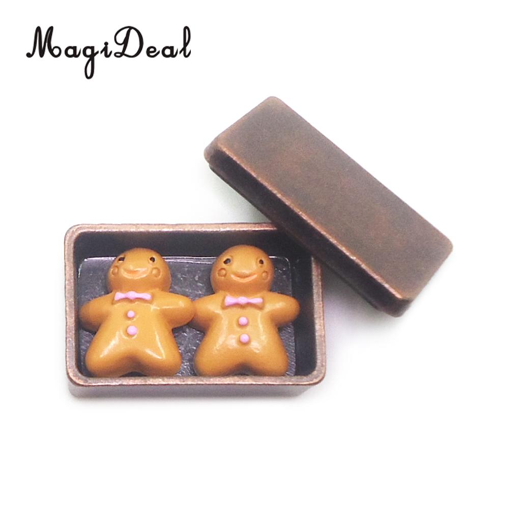 MagiDeal Lovely 1:12 Dollhouse Miniatures Kitchen Accessories Biscuit Box with 2 Pieces Cookies