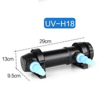 JEBO Aquarium UV Sterilizer Lamp Pond Fish Tank UV Kill Algae Ultraviolet Filter Clarifier Water Cleaner AC220-240V 5W-36W: 18W