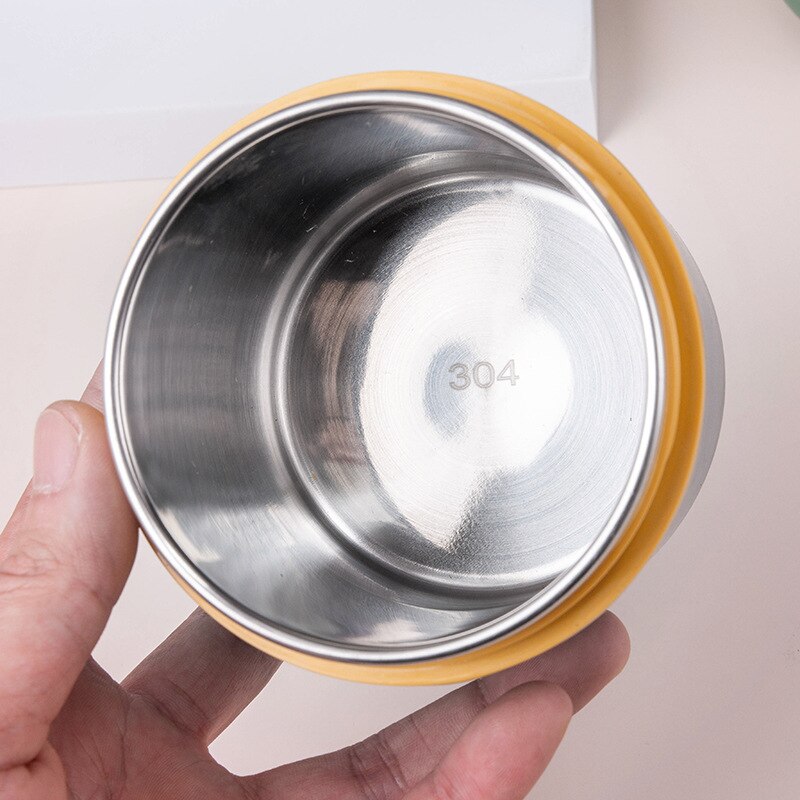 Mini caixa de almoço térmica recipiente de alimentos com colher de aço inoxidável copo de sopa de vácuo isolado lancheira taza desayuno portatil