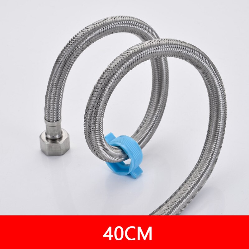 Tuyau Flexible de plomberie en acier inoxydable, robinets de alimentaire, lignes d&#39;approvisionnement en eau, serpent, pour évier de cuisine, accessoires de salle de bains: 40CM
