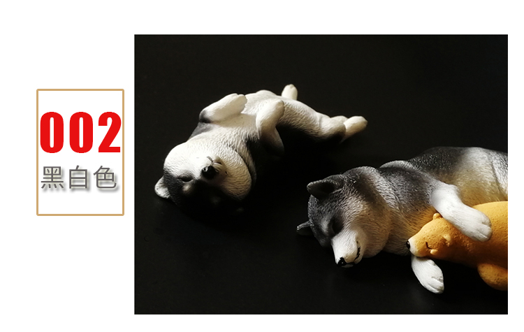 Xmmos Sleeping Shiba Inu Set Figure Simulation Cute Pet Dog Animal Model Toys Collector Decor Kid Toy Home Decor Accessories