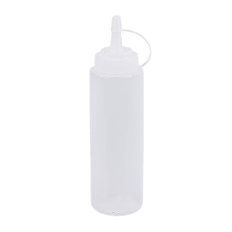 1 Stuk Plastic Squeeze Bottle Dispenser 8Oz Voor Saus Azijn Olie Ketchup Cookling Gereedschap Keuken Accessoires: Clear