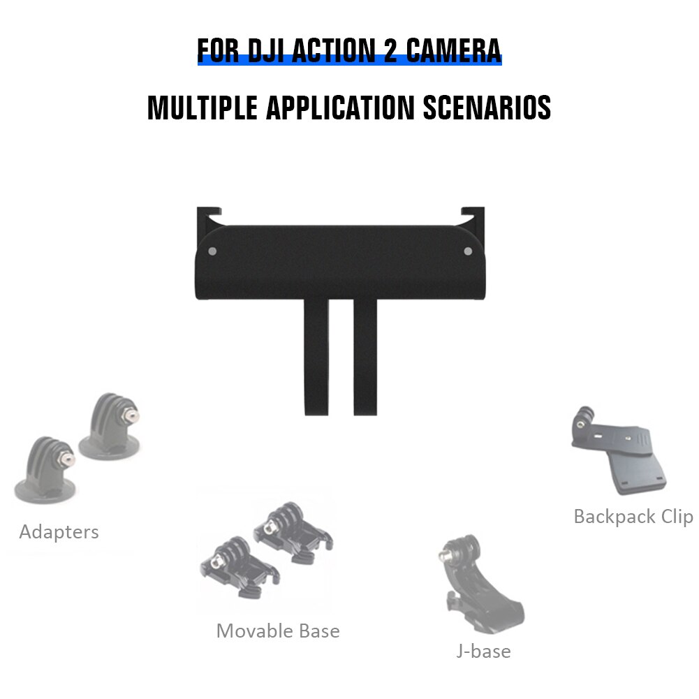 Magnetische adapterhalterung für dji action 2 kamera , 1/4 in -schrauben-stativhalterung, stick, handschlaufe, halterung, sportkamerazubehör