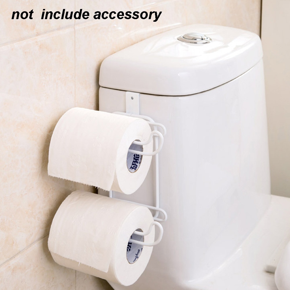 Rack Double Hanging Wall Mounted Paper Toilet Tank Roll Holder