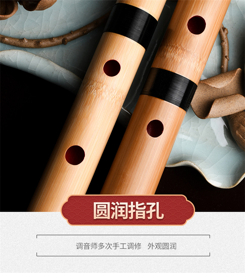 Tube de musique ancien, flûte japonaise dizi shakuhachi, instruments de musique masculins et féminins