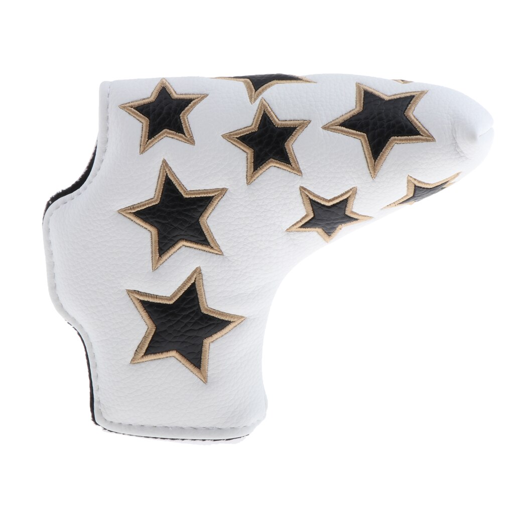 Waterproof Lightweight Golf Putter Head Cover Straight Bar Headcover Equipments: White