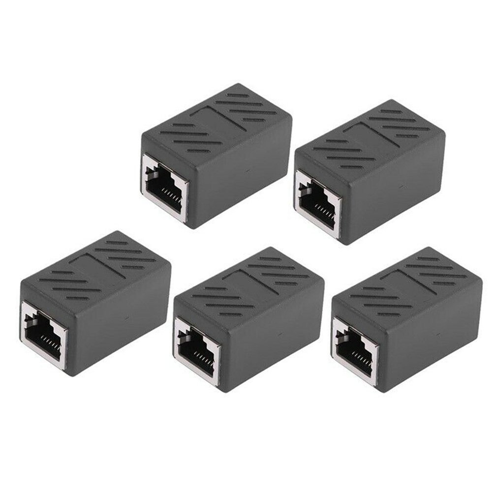 5x RJ45 Inline Coupler Cat7 Cat6 Cat5e Ethernet LAN Network Cable Adapter Patch Cord Adapter Converter