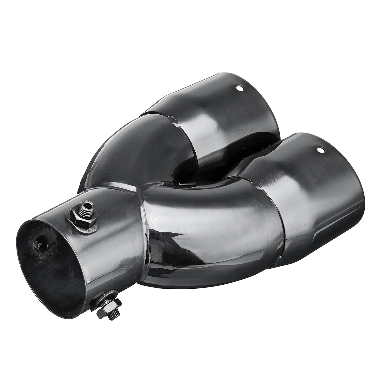 One Double-Barrel Car Exhaust Pipe And One Wrench for original vehicle exhaust pipe with diameter less than 63mm