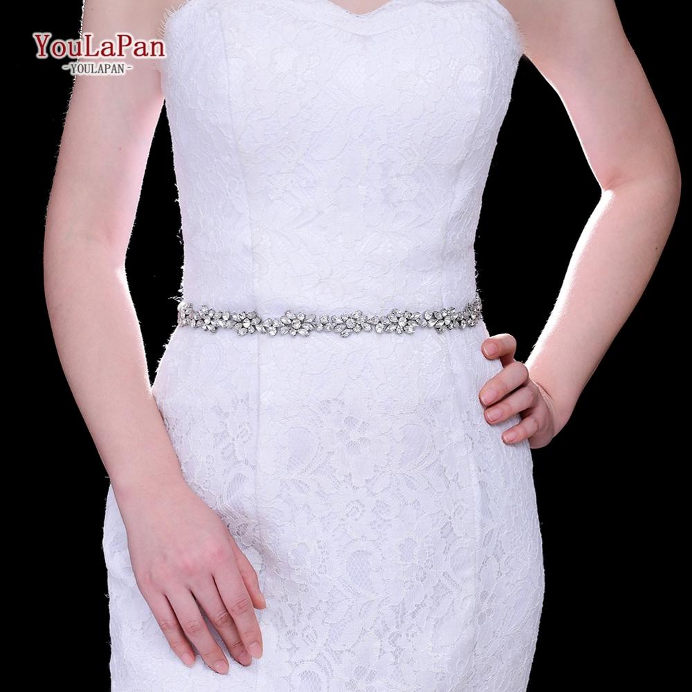 YouLaPan S437 demoiselle d'honneur strass ceinture argent ceinture de mariée pour robe de mariée bijou ceinture pour robe formelle robe brillante ceintures