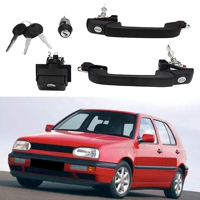 Car Door Locking System Lock Set Door Handle Lock Kit Fits For Golf Mk3 1H0837207B 1H0905855A 1H6827571A 1H0898081: Default Title