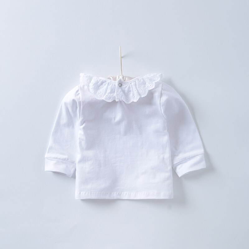 T-shirt à manches longues pour petite fille, pull assorti en dentelle, printemps-automne,