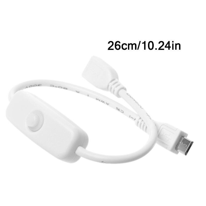 Micro USB Female to Male Power Supply Extension Cable With On Off Switch for Raspberry Pi Samsung Xiaomi Huawei Android Cellphon