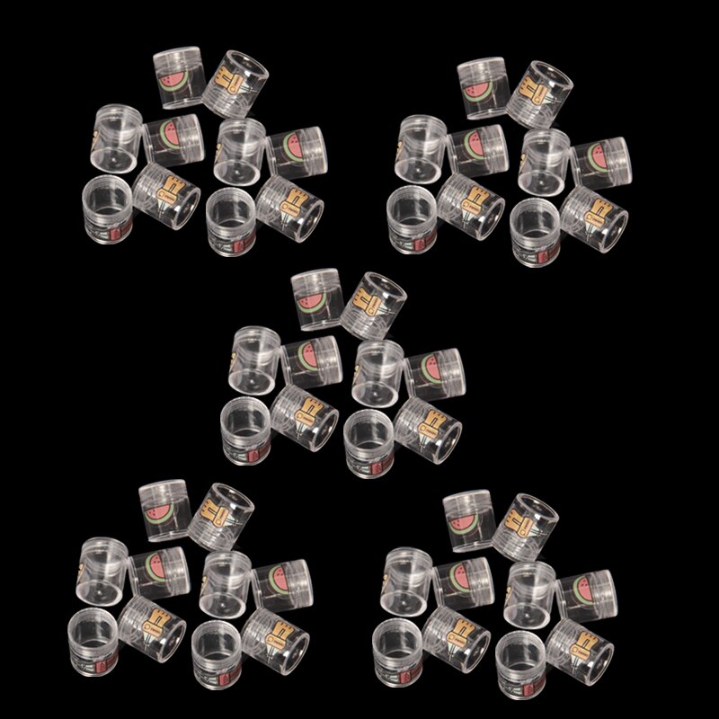 Clear Plastic Bead Storage Containers Set with 30 Pieces Transparent Bottles Storage Jars Diamond Painting Accessory Box: No stickers 50pcs