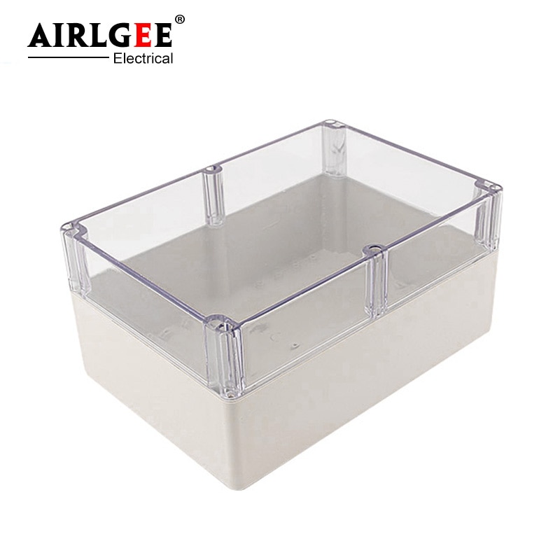 263 * 182 * 125mm abs / st genomskinligt lock vattentät elbox plast kopplingsdosa  ip65 utomhus el projekt box