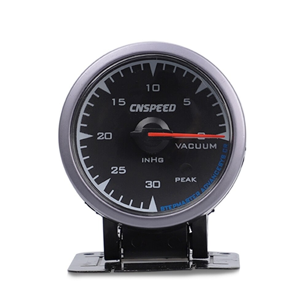 2.5 "60Mm Turbo Boost Gauge Olie Temp Druk Volt Toerenteller Water Temp Air Fuel Ratio Exhaust Gas Temp met 7 Kleuren: Vacuum Gauge