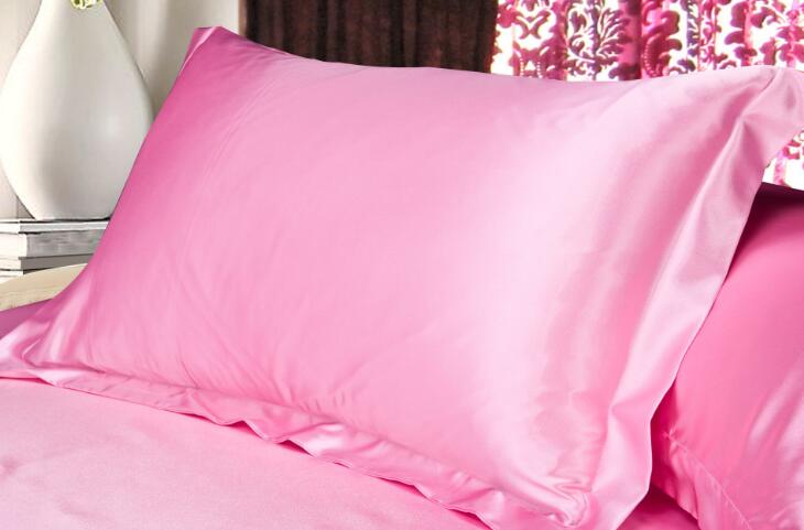 2 stuks 48 x 74cm imitatie zijden satijnen kussensloop kussensloop voor bedsprei comfortabele effen kussenslopen: 13