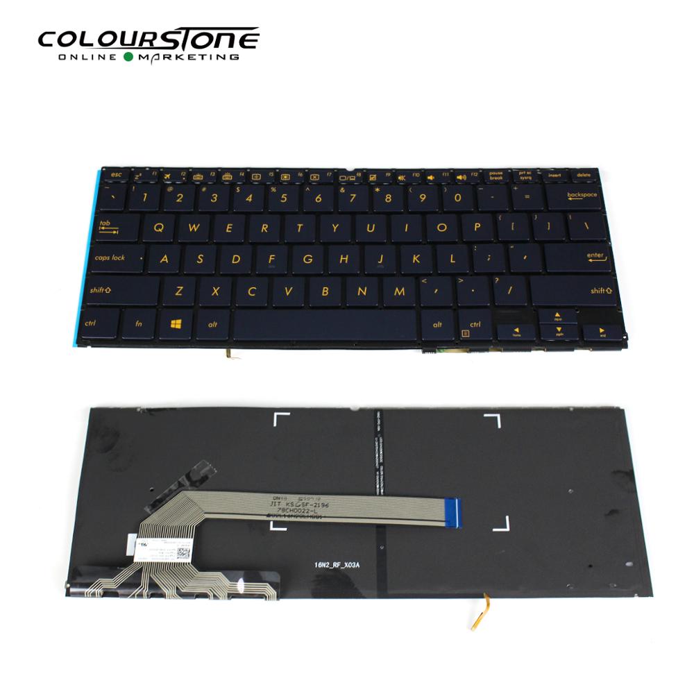 UX370 Ons Laptop Toetsenbord Voor Asus Zenbook Flip S UX370 UX370U UX370UA U370 Q325U Donkerblauw Met Backlit Engels Toetsenbord telado