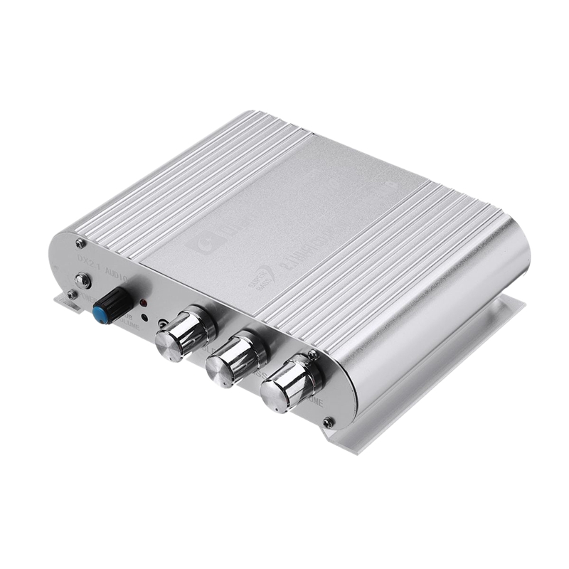 Auto Auto DX-210 2.1 Kanaal Bass Eindversterker Hifi Audio Stereo Speaker Booster 12V Uitstekende Thermische Stabiliteit