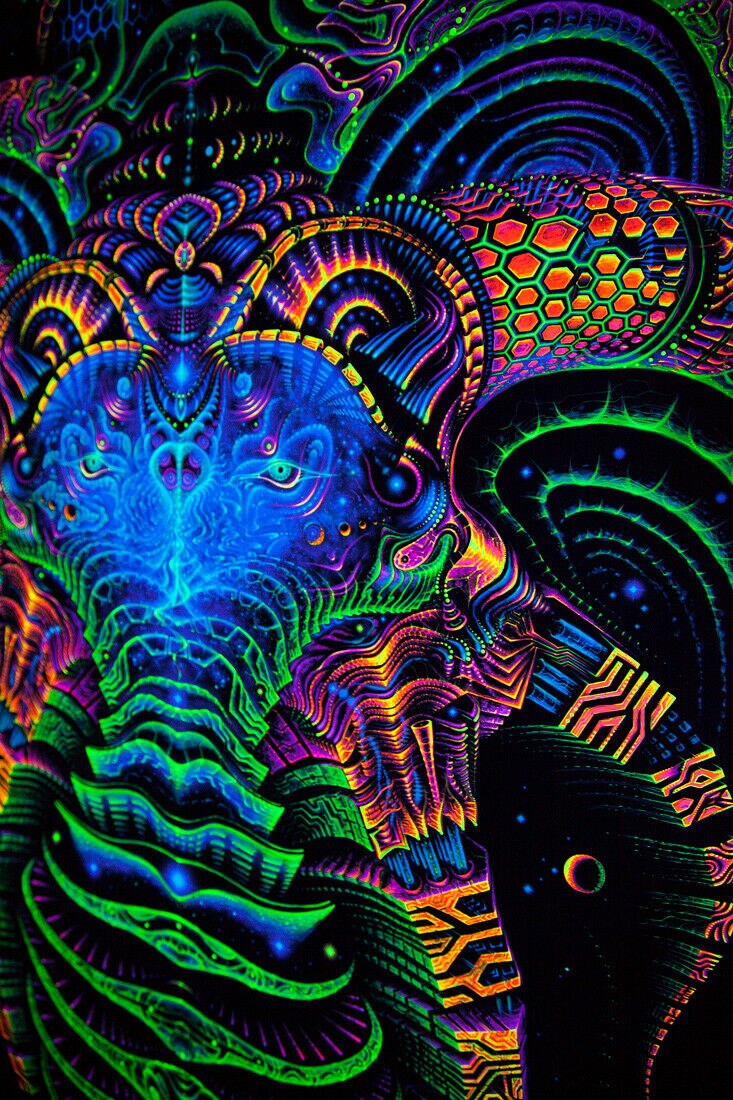 Ultraviolet Uniqued Trippy Psychedelic Wall hanging
