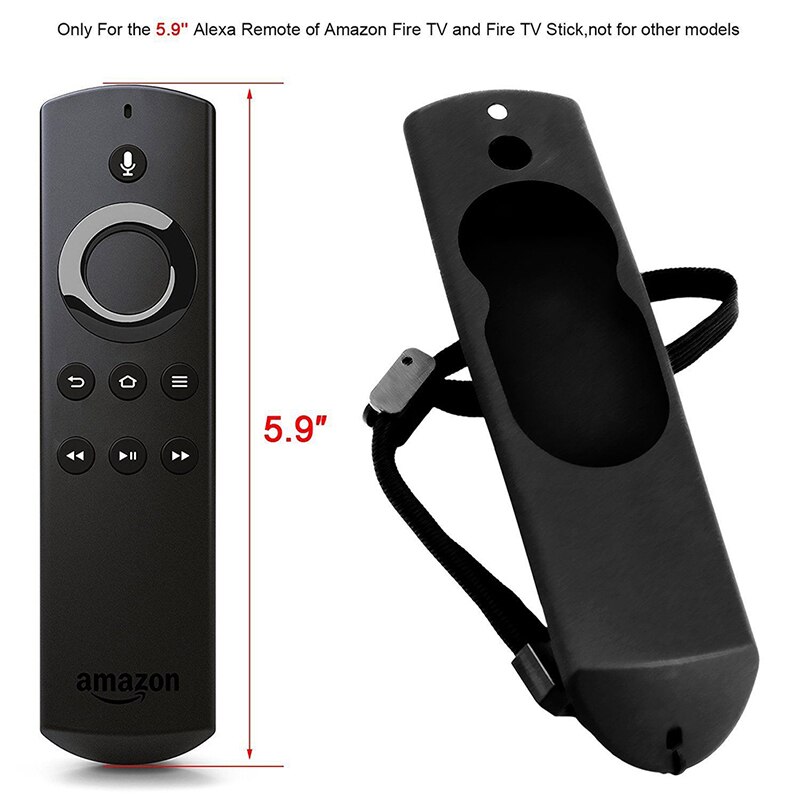 Fire stick alexa voice remote nyeste 2nd generation stick cover cover, sort