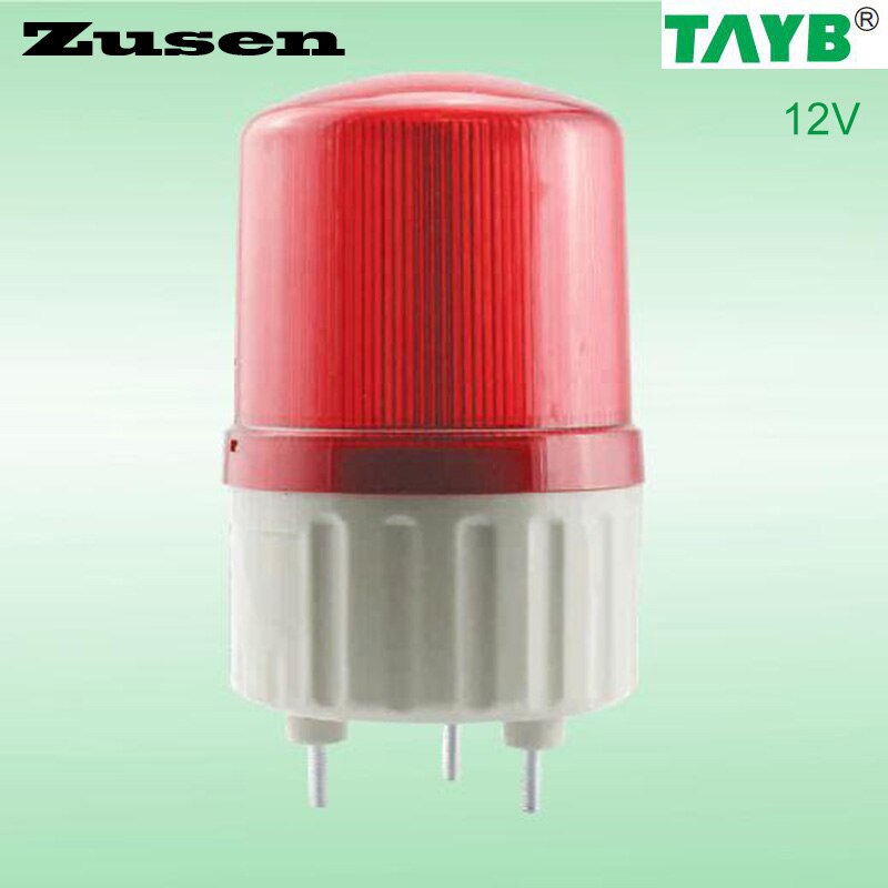 Zusen 12v TB1081J Alarm rolling Signaal Waarschuw Waarschuwing Sirene LED Lamp met zoemer: Rood