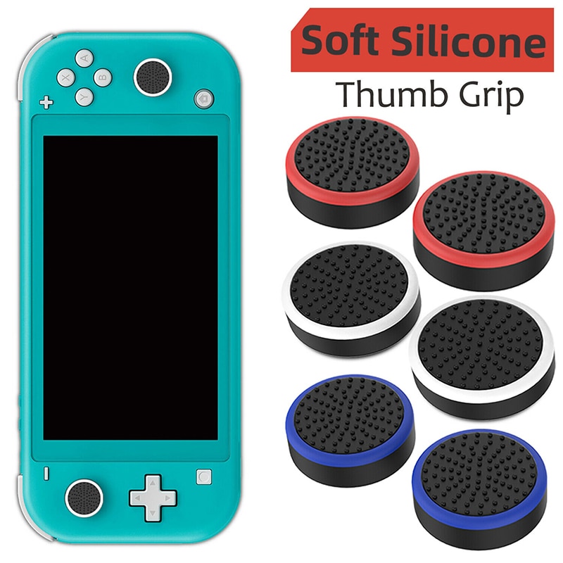 2 Stuks Rubber Rocker Caps Voor Nintendo Switch Joystick Thumb Grip Cover Case Analoge Stick Caps