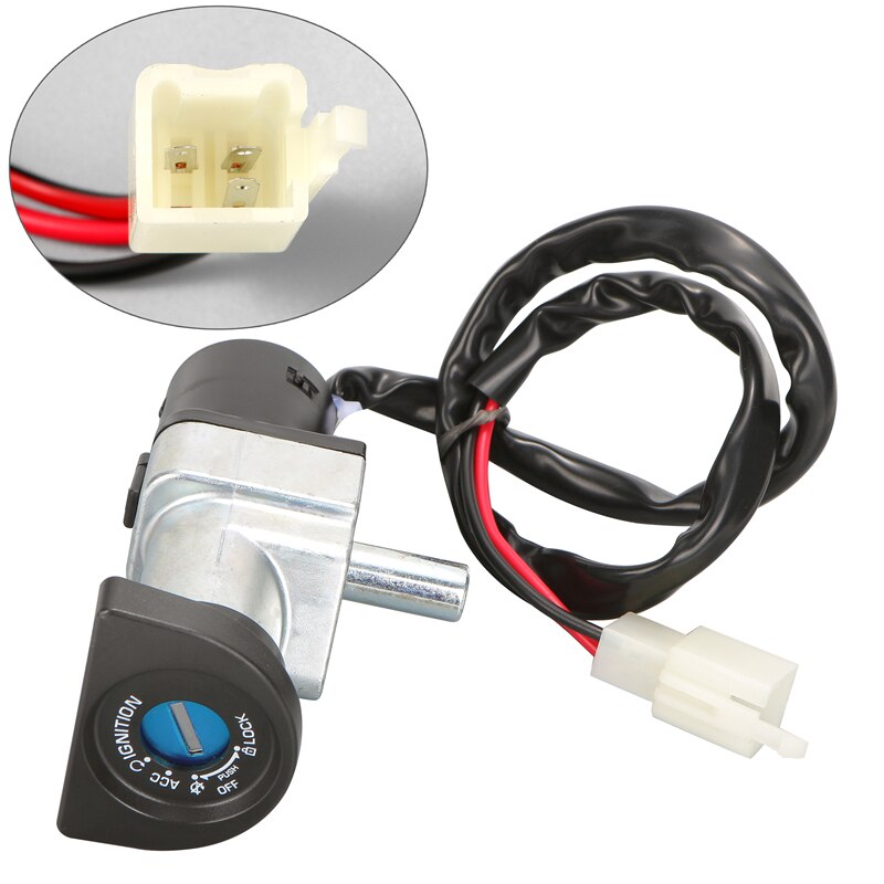Interruttore Accensione A Chiave Per Moto E ATV - 3 Fili - 2 Set Di Ricambio - Goofit - Foto 2