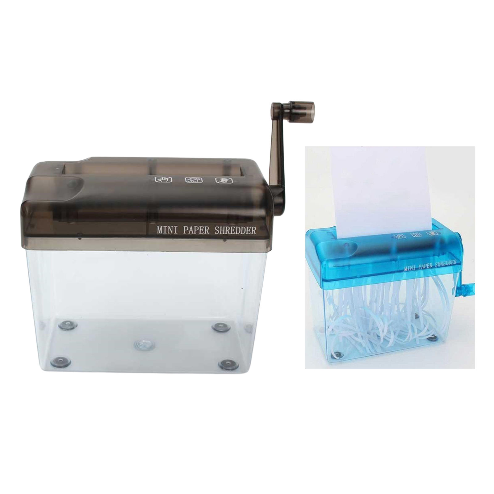 Papier Shredder Hand Bediening Portable Compact 1 Vel Hand Crank Kleine Desktop Briefpapier Voor Huishouden Thuis Kantoor School