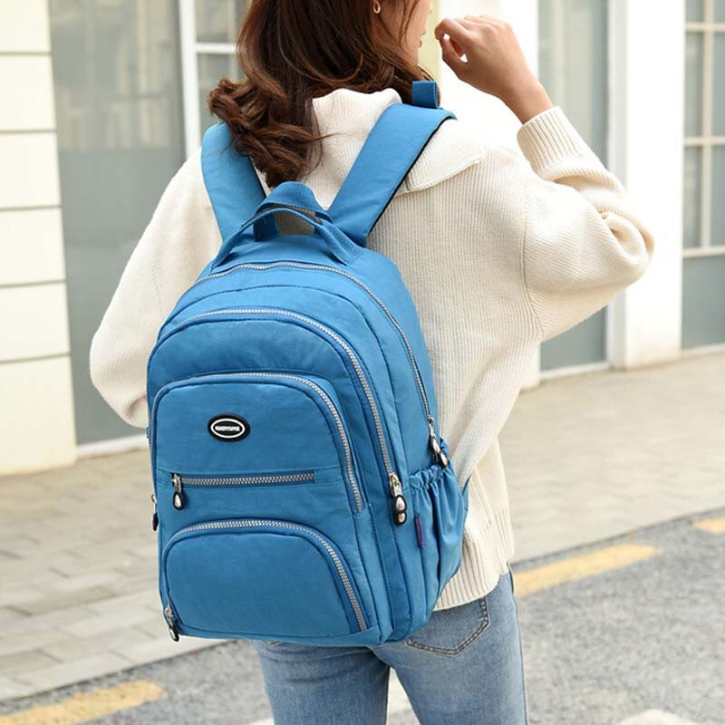 Zaino in Nylon moda donna femminile borsa multi-livello di grande capacità Campus Student School borsa impermeabile Mochila per ragazze Sac