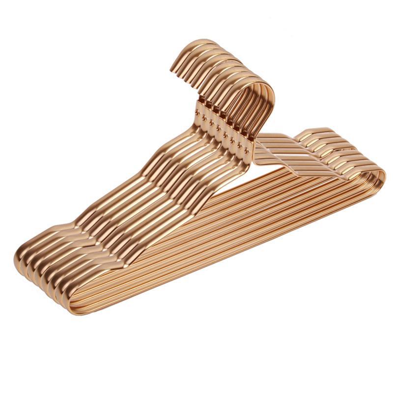 Aluminiumlegering Kleding Hanger 5/10Pcs Golden Duurzaam Binnenlandse Jas Volwassen Kinderen Opknoping Benodigdheden Organisator: XL / Licht Groen