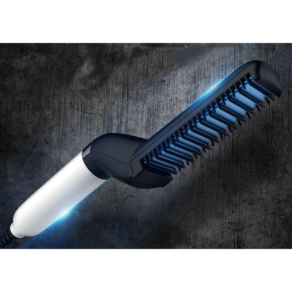 Multifunctional Hair Comb Quick Beard Straightener Curling Curler Show Cap Men Beauty Hair Styling Tool