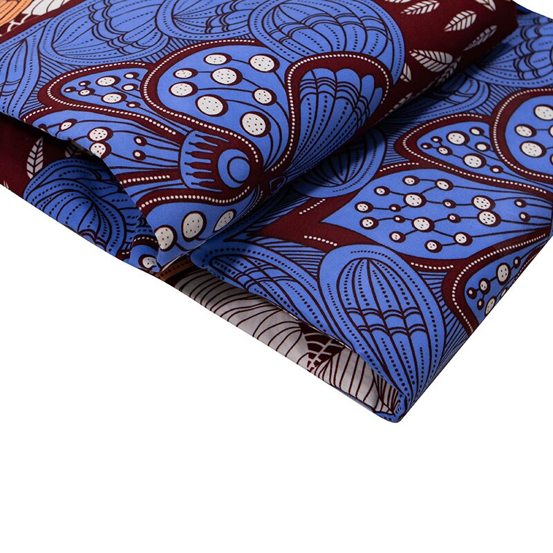 African Wachs Drucken Stoff Echt Wachs Ankara Mehrfarbige Muster Druck Polyester Stoff Für Partei