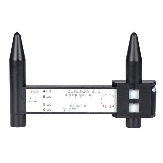 Hjul pcd mätare pcd bromsok linjal fälg hjul 4,5,6,8 bult cirkelmätare hjul bultmönster verktyg 100mm pcd mea: Ltc 21