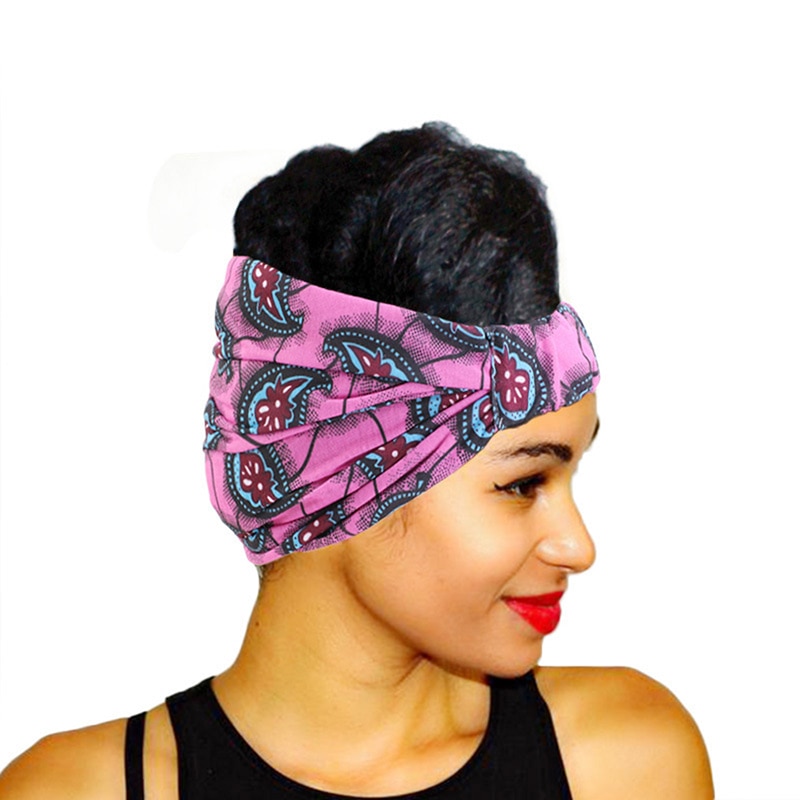 Afrikansk print stretch bomulds hovedbånd til kvinder elastisk hovedbeklædning turban hoved tørklæde damer bandage hoved wrap hår tilbehør