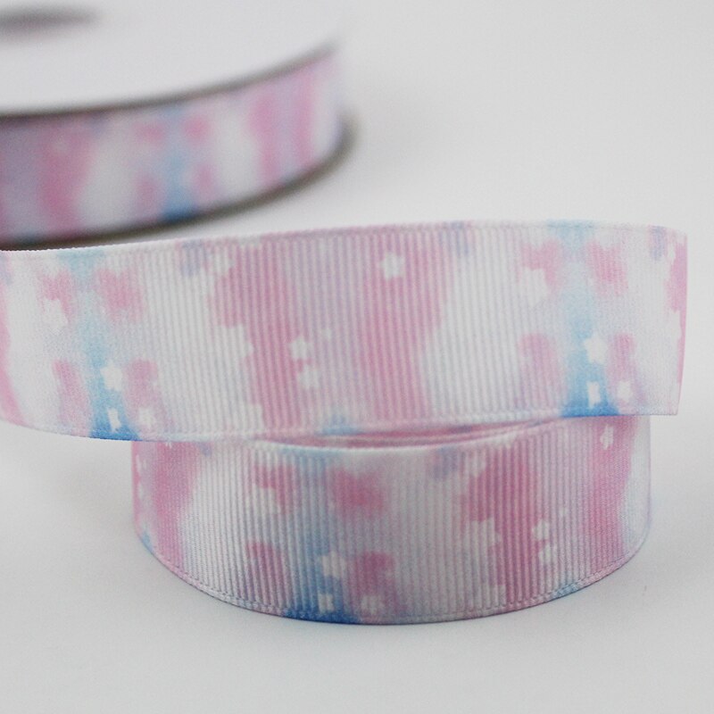 Ruban en organza imprimé, 9mm-75mm, dégradé de couleurs, 100 yards, bandeau en tissu