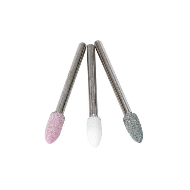 Puntas de taladro eléctrico para uñas, accesorios de molienda de cono Circular, carburo de silicio nativo, rueda con cabezal de pulido de carborundo
