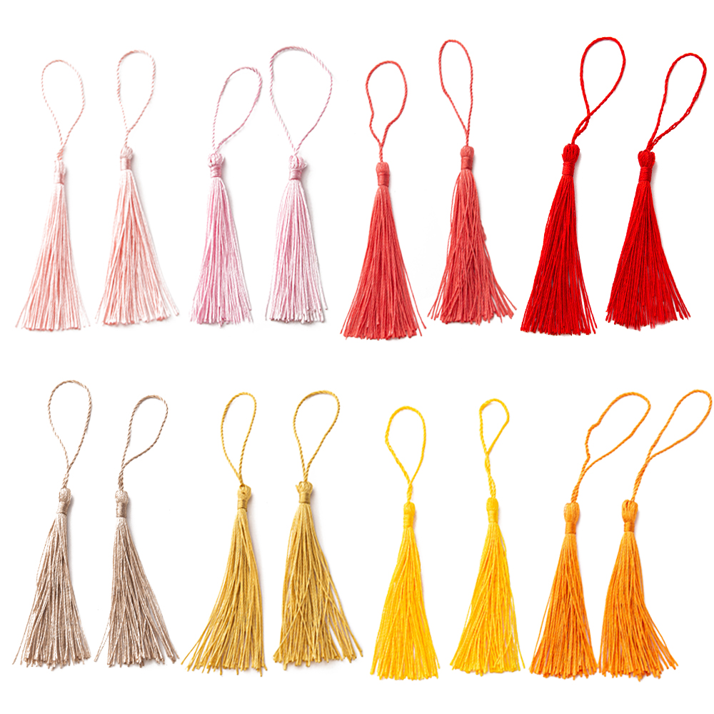 20 unids/lote marcapáginas flecos de borlas para colgantes hechos a mano DIY llavero artesanías accesorios para hacer joyas dijes suministros de Material