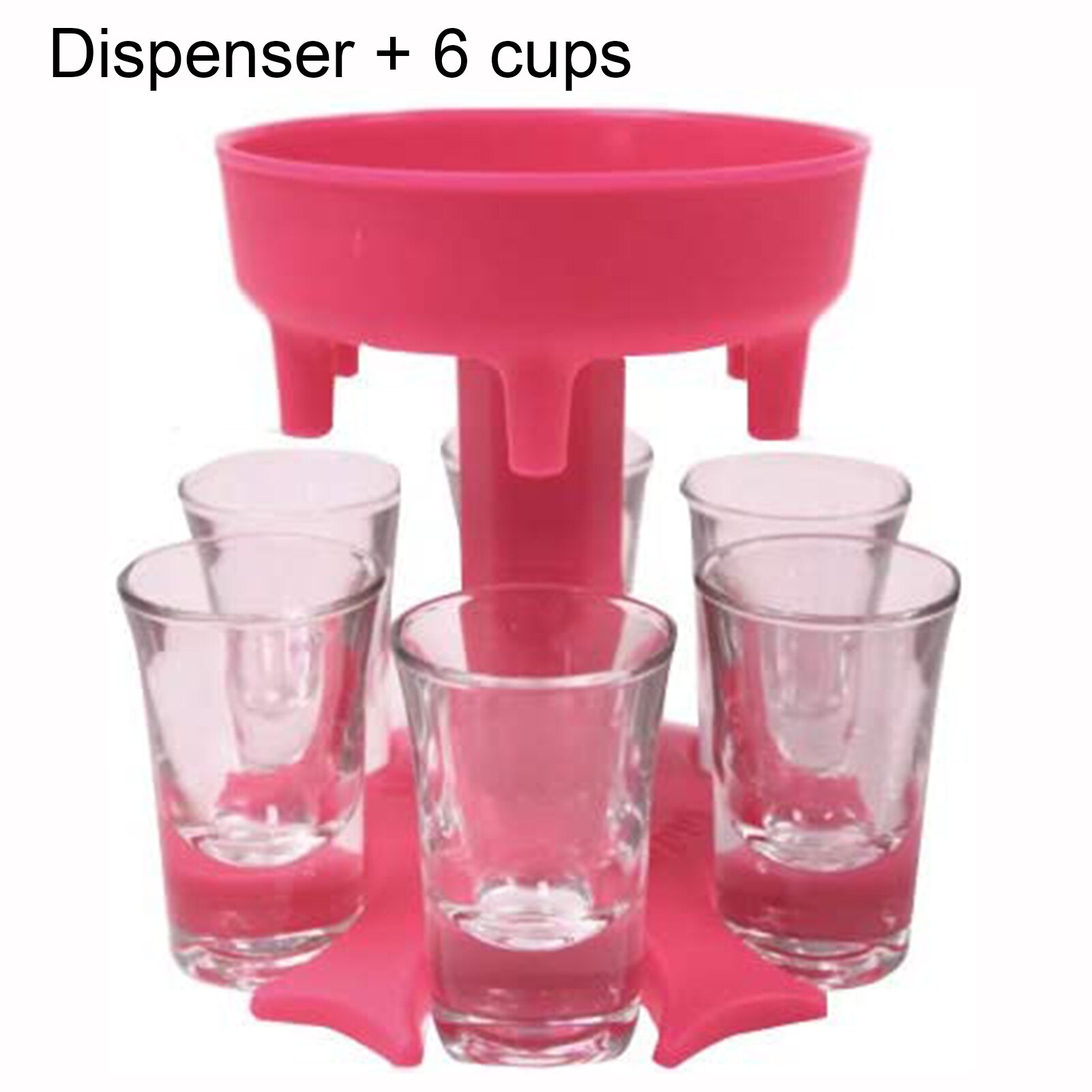 6 Shot Glas Cocktail Dispenser Revolving Vullen Vloeistof Bar Decanter Houder