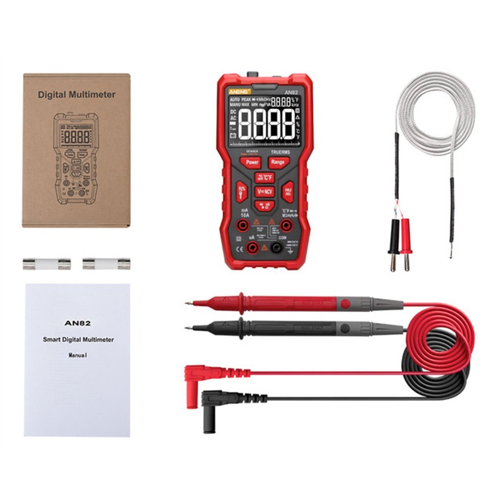 ANENG AN82 Digital Multimeter 9999 Tester DIY Transistor Capacitor NCV Testers True RMS Analog meter Multimetro