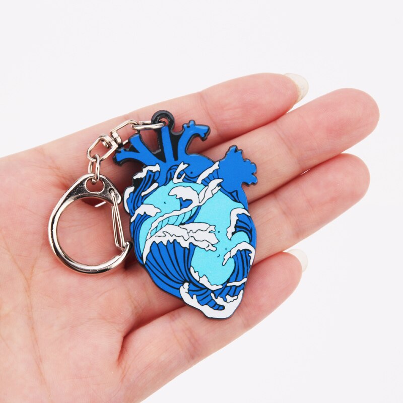 Anatomisch Hart Sleutelhanger Medische Anatomie Hart Neurologie Sleutelhanger Voor Arts En Verpleegkundige Vrouwen En Mannen Sleutelhanger Porte clef: 04