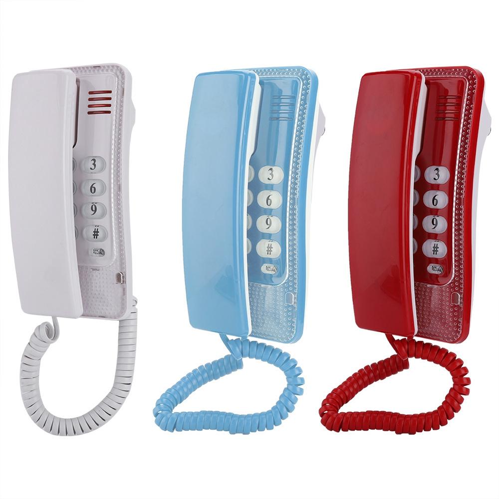 Draagbare Mini Telefoon Wall Mount Vaste Extension Geen Caller Id Mini Telefoon Voor Hotel Familie Home Telefon Haus Telefones