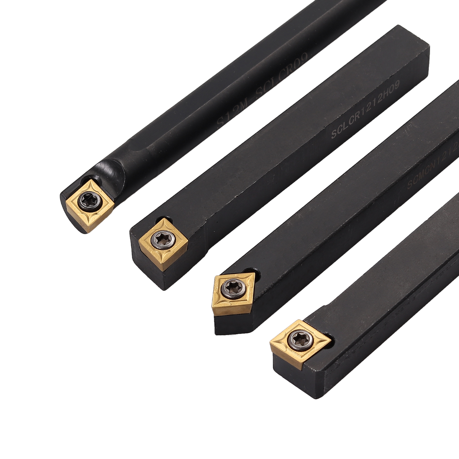 Proster pour 4 Set 12mm tige tour outil de tournage porte-alésage + 10x carbure Insert lames