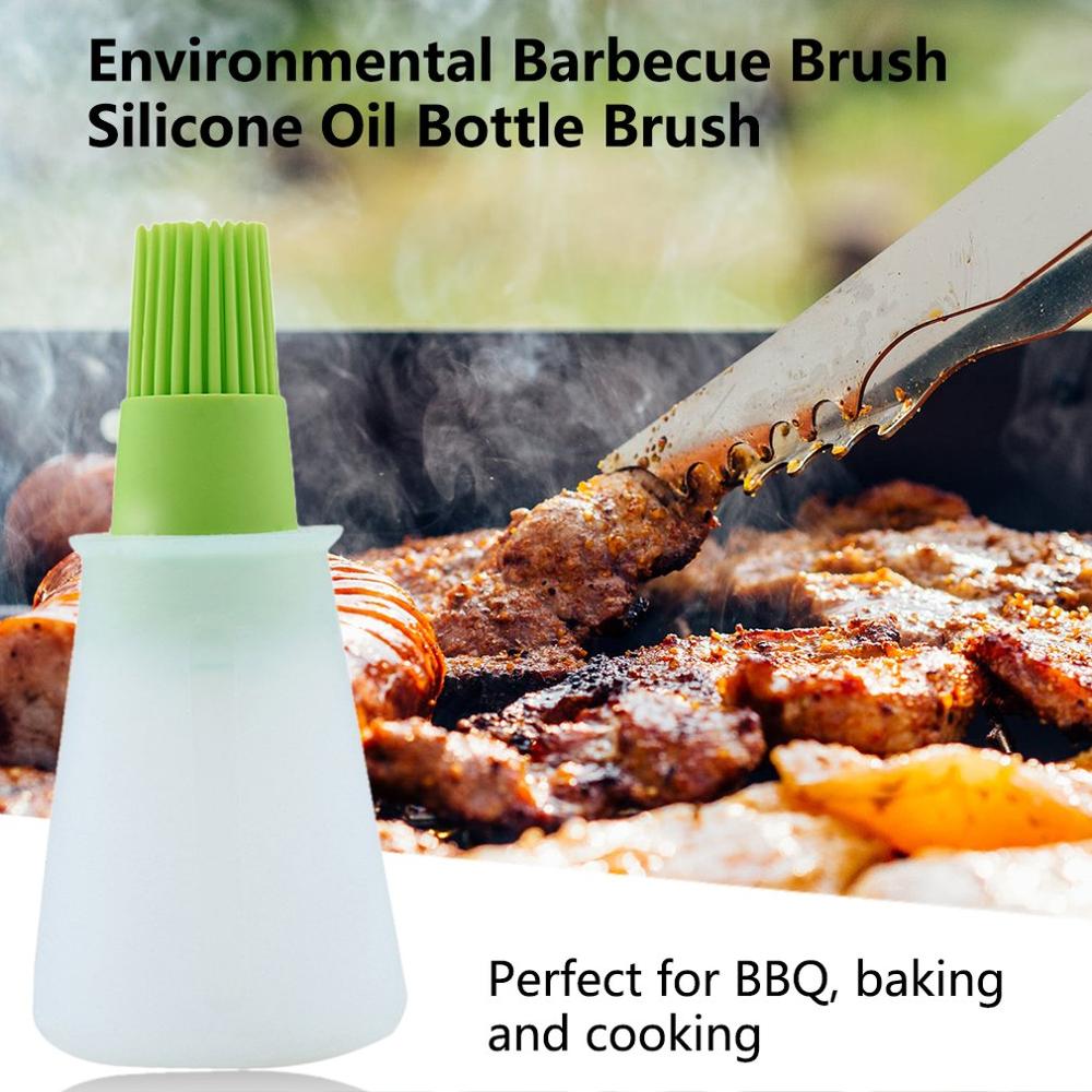 Silikonolja flaska borste bbq borste verktyg bekväm köksutrustning miljövänlig borste miljöskydd