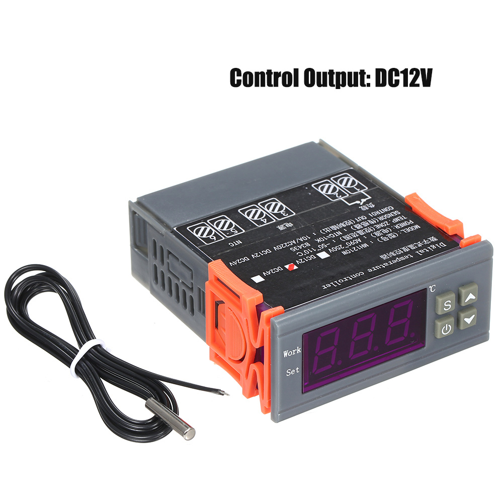 Digital Temperature Controller Intelligent Microcomputer Heating Cooling Temperature Control Thermostat Regulator 220V 24V 12V