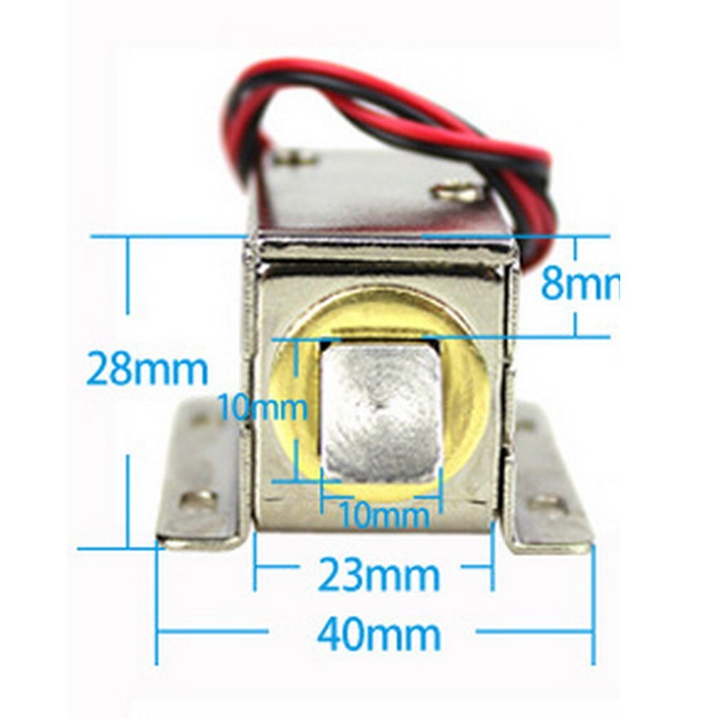 Dc 12v/24v- fils utstillingsskap skuff låseenhet solenoid elektrisk lås passer til skrivebordsskap vindu eller sikker
