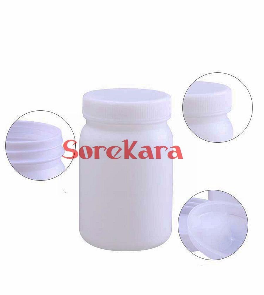 500ml White Plastic Bottle Reagent Sample Vials Plastic Lid Wide Plus Mouth