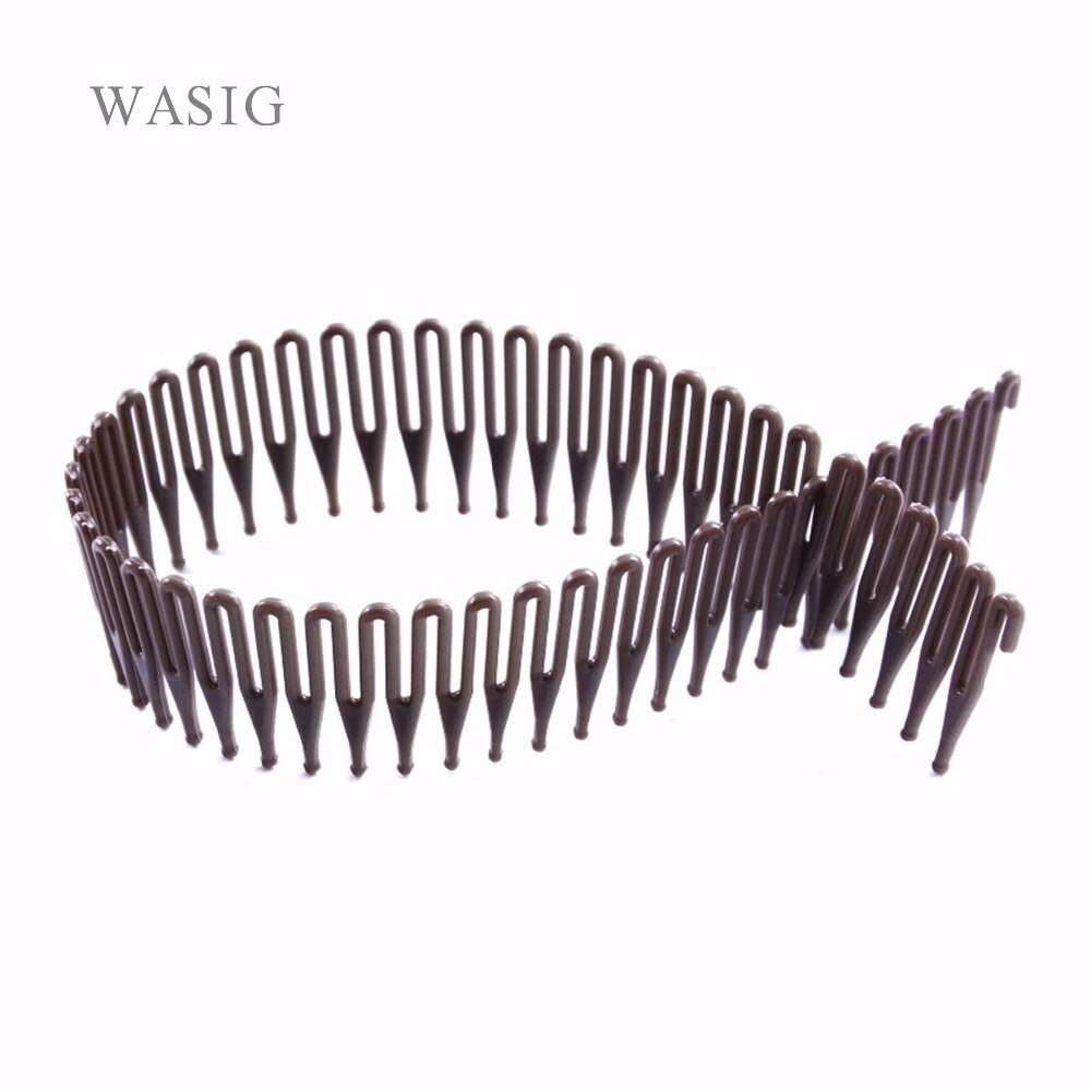 -Clip de Peluca de Peine corto de 12 PCS-PVC para peluca/trama de cabello/extensión de cabello/peluca sin pegamento de encaje -- se puede cortar en piezas