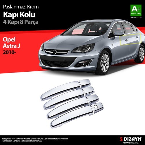 S Opel Astra J Chrome Deurklink 4 Deur Boven Een +