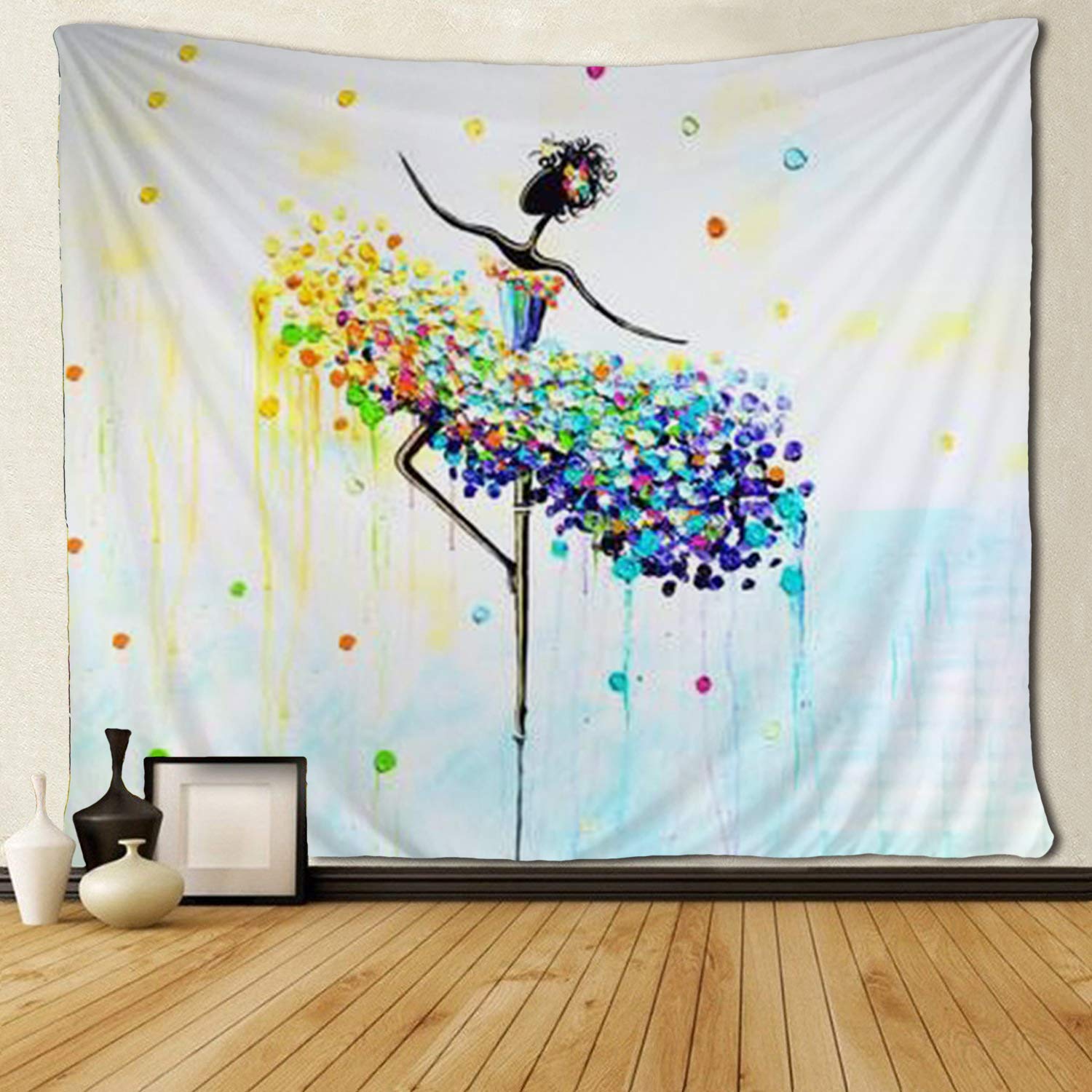 Colorful Dance Girl Tapestries,Wall Art Decoration
