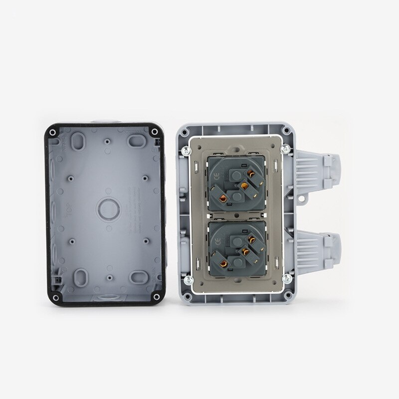 ! IP66 Outdoor Waterproof Socket Bathroom Wall Splash-proof Outdoor Rainproof Socket European Standard (European Standard)